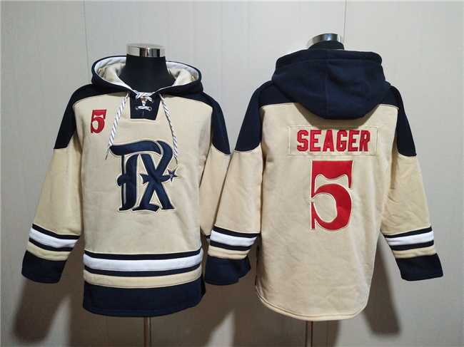 Men's Texas Rangers #5 Corey Seager Cream Ageless Must-Have Lace-Up Pullover Hoodie,We sell and wholesale Men's Texas Rangers #5 Corey Seager Cream Ageless Must-Have Lace-Up Pullover Hoodie on line form chian!